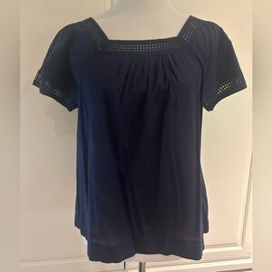 Gap Navy Blue Square Neck Blouse